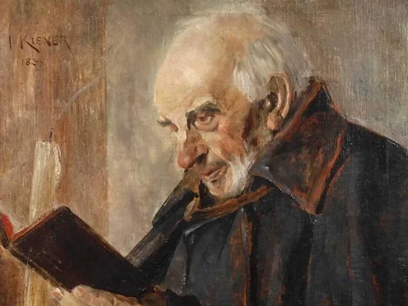 1856-Joseph Kiener - Vecchio che legge